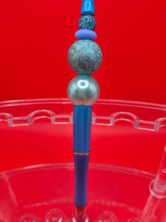 Blue Beaded Pen