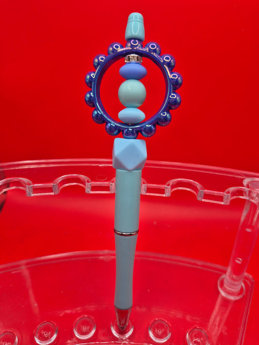 Blue acrylic pen