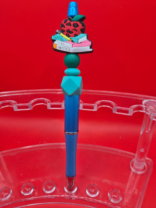 Apple with book focal pen