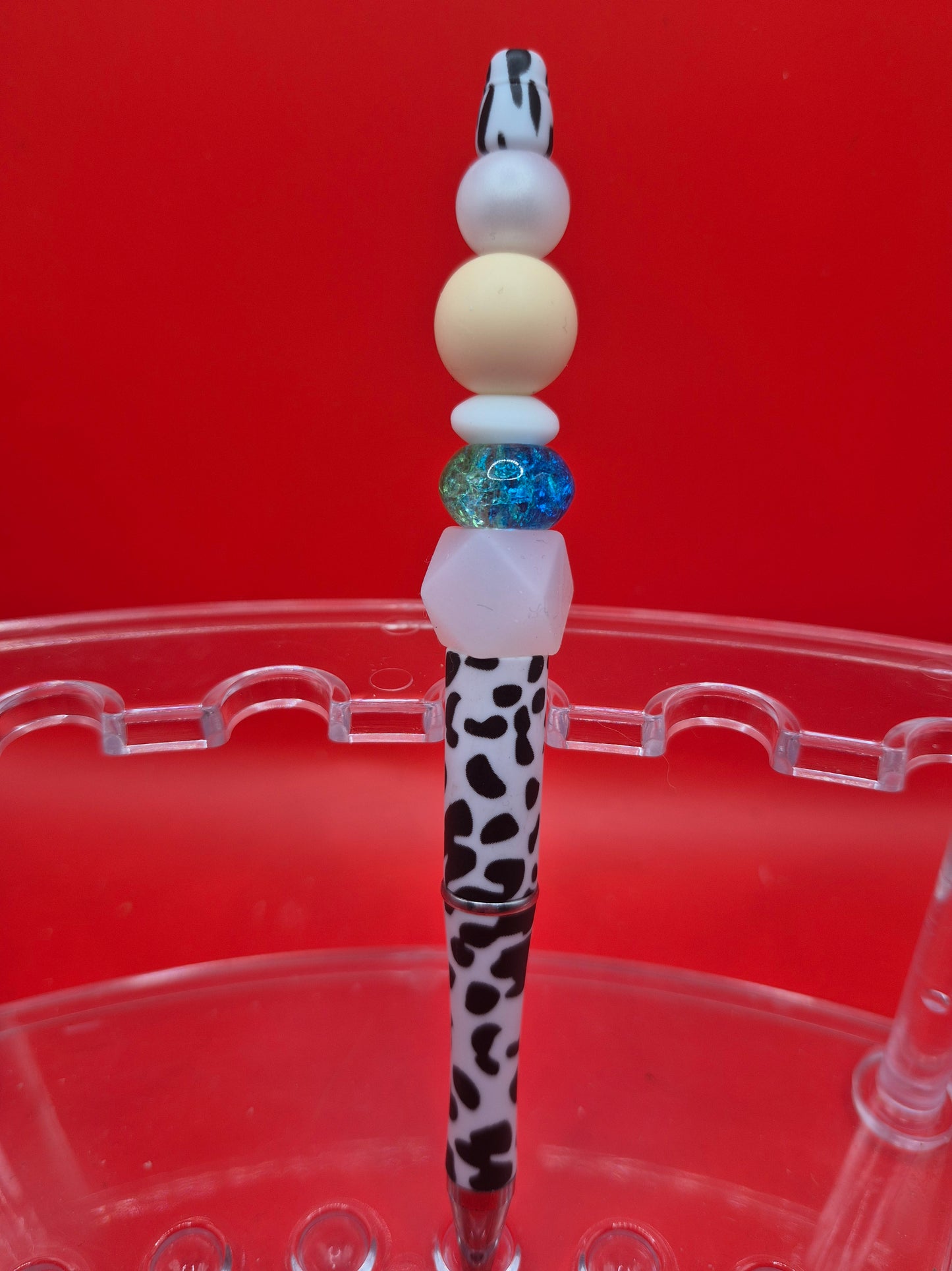 Cow print pen