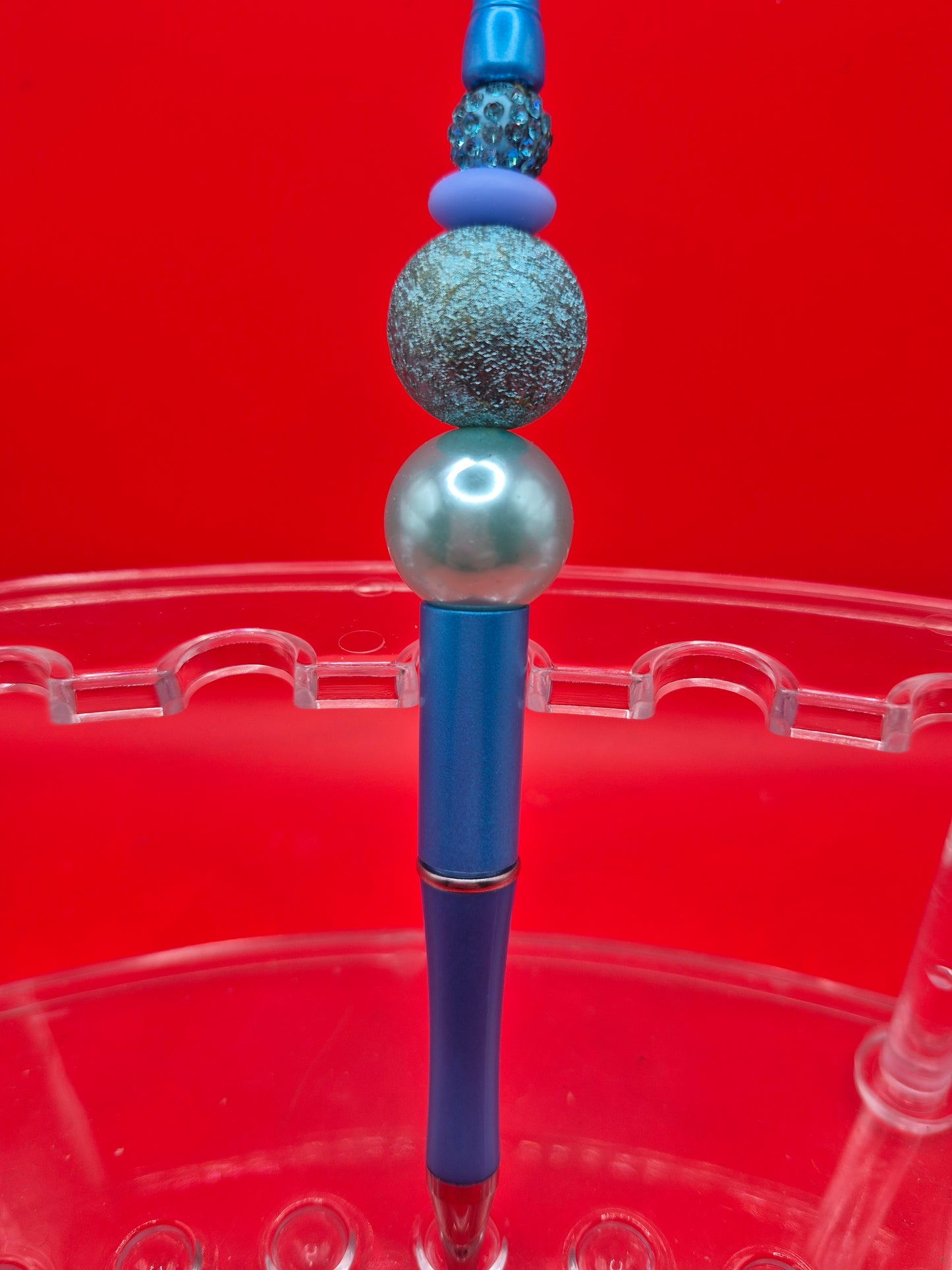 Blue Beaded Pen