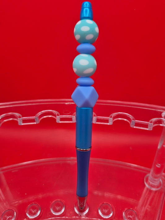 Blue with polka dot
