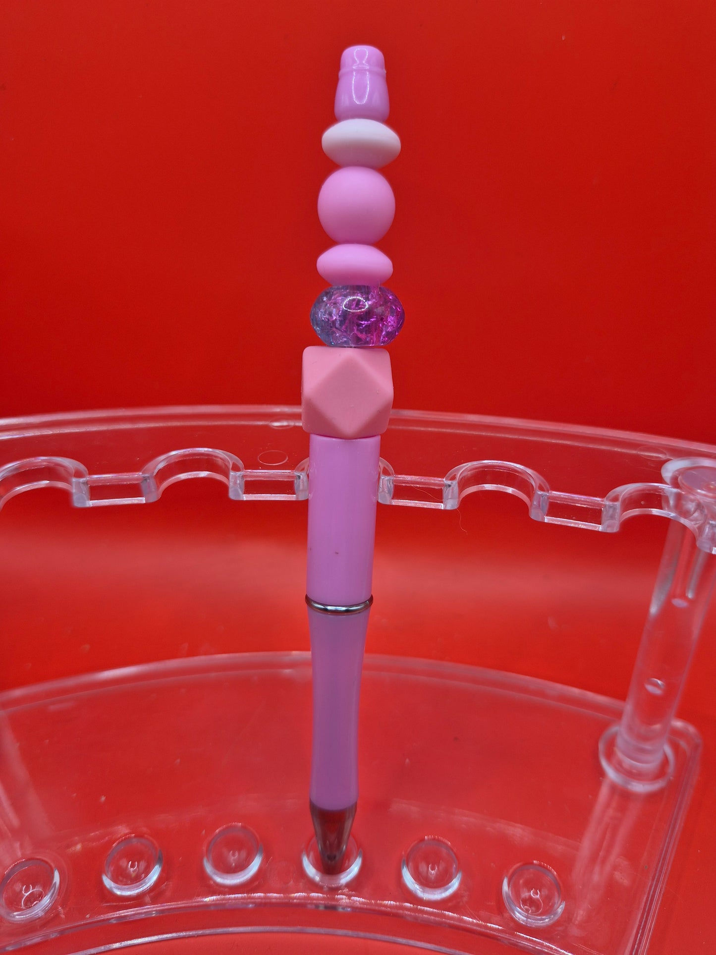 Silicone beaded pen