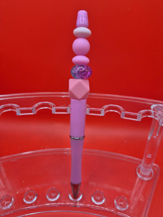 Silicone beaded pen